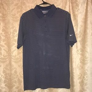Nike Golf Tour Performance Polo-Blue&White-Medium